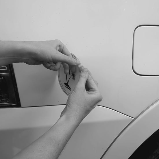 Short video of Hands Here Decal application